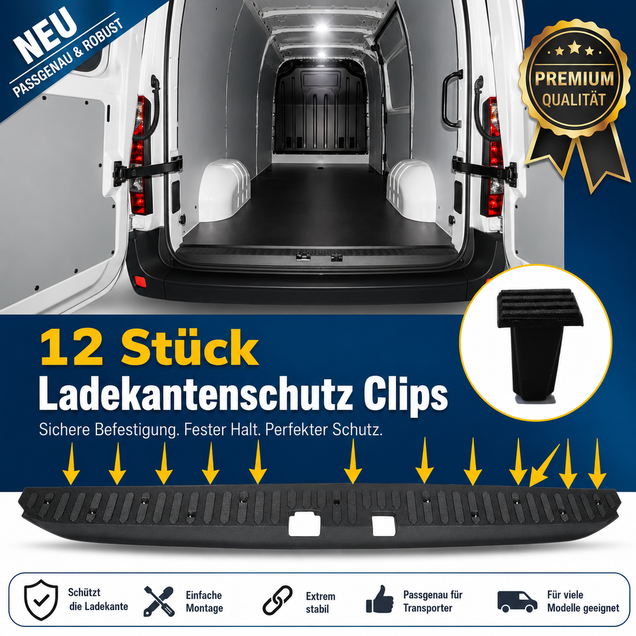 12 Stück - Befestigungsclip für Einstiegleiste für Renault Master 8200920658 NACHBAU