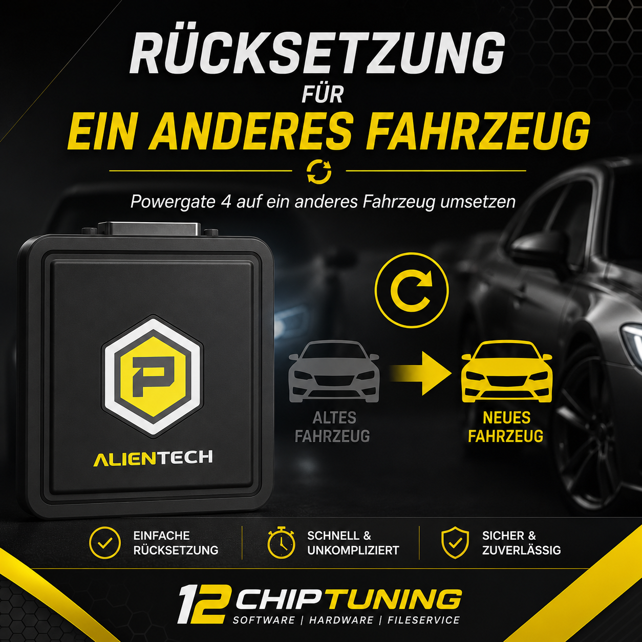 PowerGate 4 Rücksetzung/Löschung um es für ein anderes Fahrzeug zu nutzen